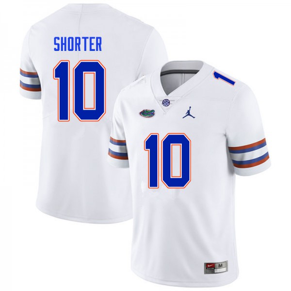 Men #10 Justin Shorter Florida Gators College Football Jerseys White